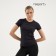 Women's T -shirt with inserts, basic, size XS (42), black color
