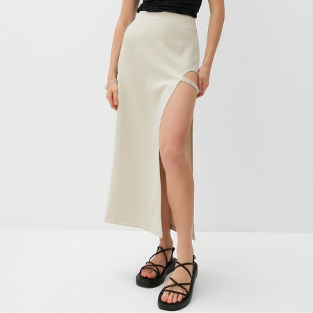 Women's skirt Midy Minaku: classic beige color, rr 46