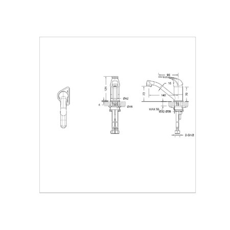 Bravat Fit F123318CP-RUS kitchen mixer, single-legged with long spout, chrome-1
