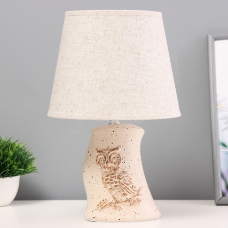 E14 40W Beige 20x20x32cm table lamp "Owl"