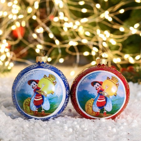New Year's ball "Tales" 8 cm, mix-1