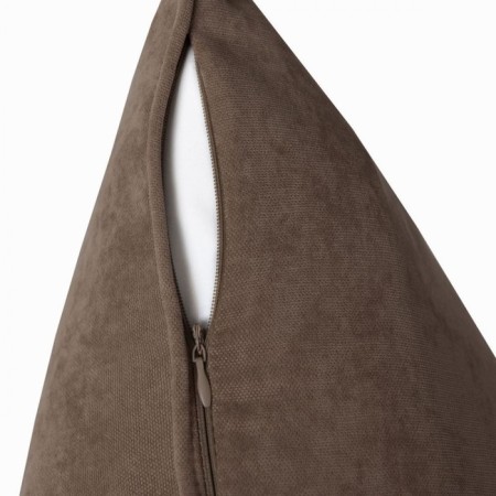 Decorative pillowcase "Tina", size 45x45 cm, brown color-1