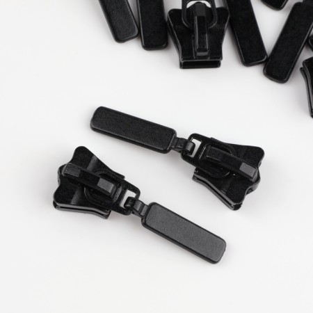 Automatic lock for lightning "Tractor", No. 8, 10 pcs, black color