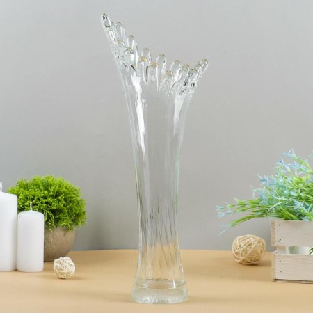 Vase "Coral" Transparent (without decor) 38cm-1