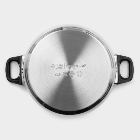 A stainless steel pan “Black Night”, 3 l, with a lid-5