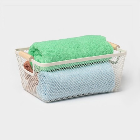 Universal Basket LADOM "MIDI", rectangular, 32 × 20.5 × 14 cm, beige-2