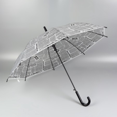 Umbrella - a semiautomatic “newspaper” cane, 8 spokes, r = 47/54 cm, d = 108 cm, color gray color-2