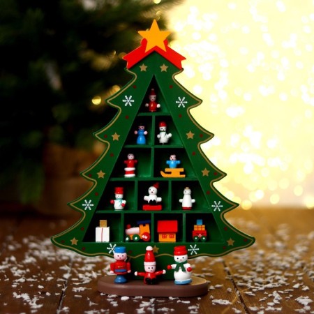New Year. Souvenir "Christmas tree with cells for gifts", 26 × 30 cm