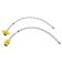 ACCOONA A4819G kitchen mixer, single -leaf, silicone spout, brass, white/chrome