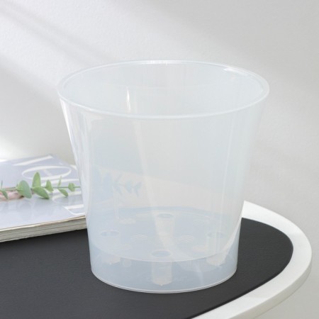 Kashpo for flowers with the insert "Art", 3.5 l, the color is transparent