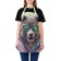 Apron of a kitchen with a photo print "Bear with glasses", adjustable, size OS