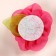 Flower with petals, leaflet, fabric, set of 8 pcs., Fuchsia color