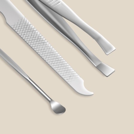Manicure set, 6 items, in case, color mix-4