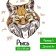 Wooden puzzle Ewa, lynx, 25 × 20 cm, puzzle