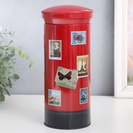 Piggy bank Metal "Postal Box. Mix" MIX 11x11x20 cm-3