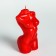 Figure candle "Women's silhouette", 10 cm, red