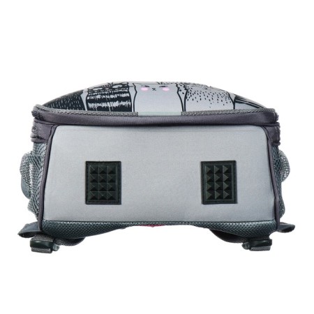 School backpack 38 x 30 x 16 cm, ergonomic back, stavia "cat family", gray-6