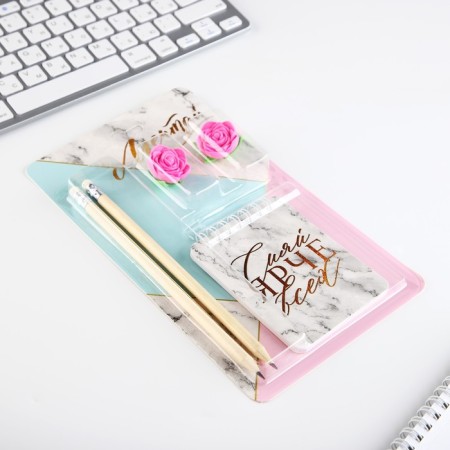 Chancellery set "Dream", pencils 2 pcs, eraser 2 pcs, notebook-8