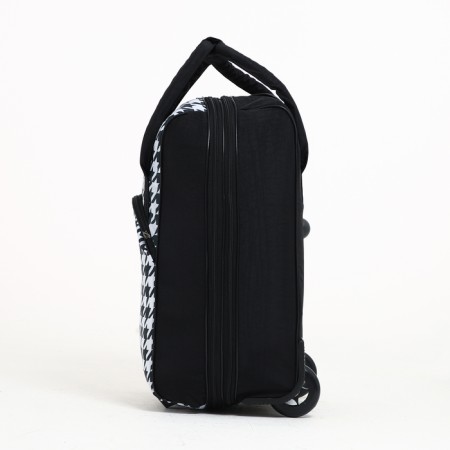 Small Small suitcase 20 "with a bag, a lightning department, with an extension, the color is black-3