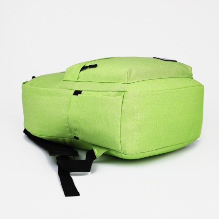 School backpack from lightning textiles, Fulldorn, external pocket, green color-4