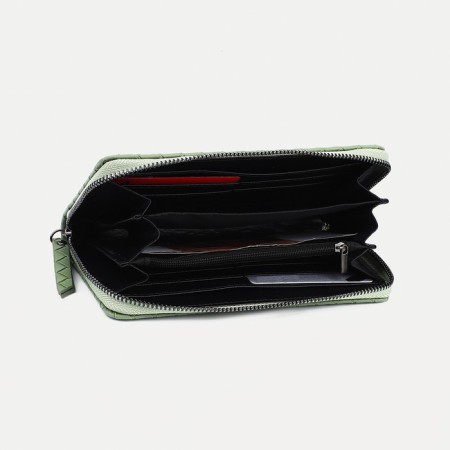 Women's wallet with lightning, green color-2