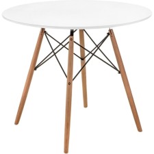 Wooden Table Table Buka/Metal, Natural 90x90x72 cm
