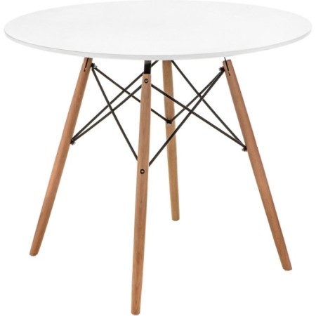 Wooden Table Table Buka/Metal, Natural 90x90x72 cm