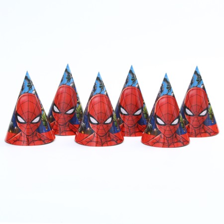 A set of paper utensils, on 6 people "Happy Birthday!", Spider-Man-4