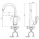 Kitchen mixer d & k venice.gondola da1022401, one -rod, chrome
