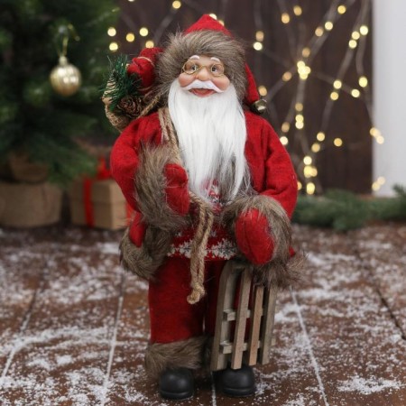 Santa Claus "in a red suit, with sleds" 30x15 cm