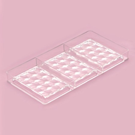 Konfinetta chocolate form "Chocolate Tile", 33 × 16.5 × 2.5 cm, 3 cells (7.5 × 11.3 cm)-3