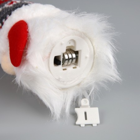 LED figure "Dwarf in a cap with patterns" 6.5 × 17 × 6.5 cm, textiles, batteries LR1130x3, glow warm white-3