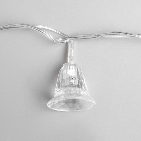 Garland “thread” 5 m with nozzles “bells”, IP20, transparent thread, 20 LED, glow of multi (RG/RB), flashing, 220 V-6