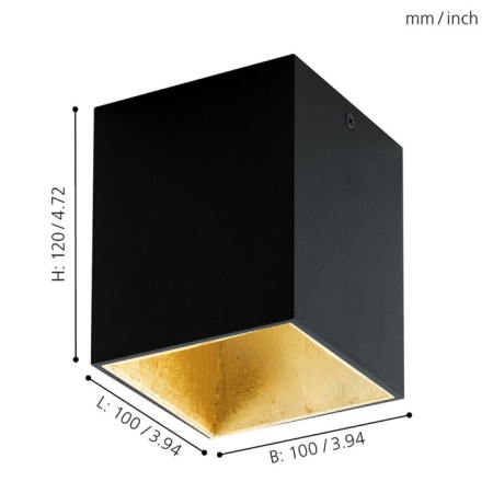 Polasso lamp, 1x3.3W Led, 3000k, 340lm, black color-2