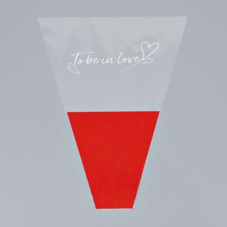Package Flower cone "To be in love", red, 40 x 50 cm