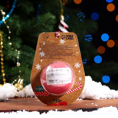 New Year's bomb for the bath "Penguin", Red, 120 gr.-1