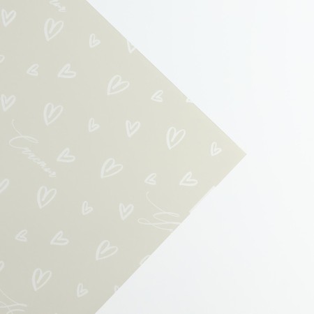 Palette packaging for flowers "with love", matte, heart, gray, 57 x 57 cm-3
