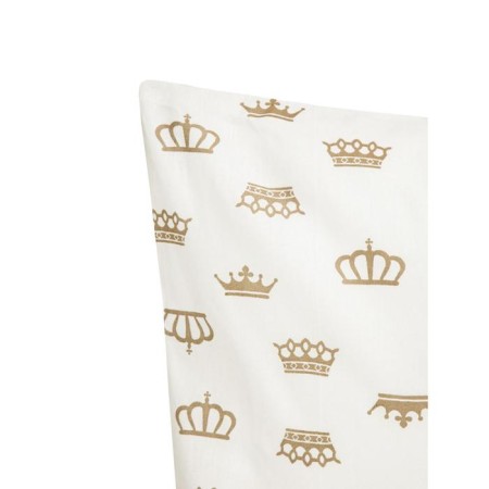 A set of pillowcases, size 40x60 cm, print, crown, white color - 2 pcs.-2