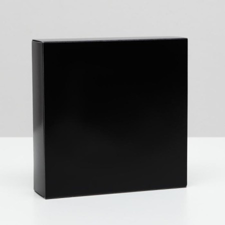 Cardboard box with a shell under 9 sweets, black, 13.7 x 13.7 x 3.5 cm-3