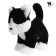 Soft toy "Black and white kitten", 27 cm