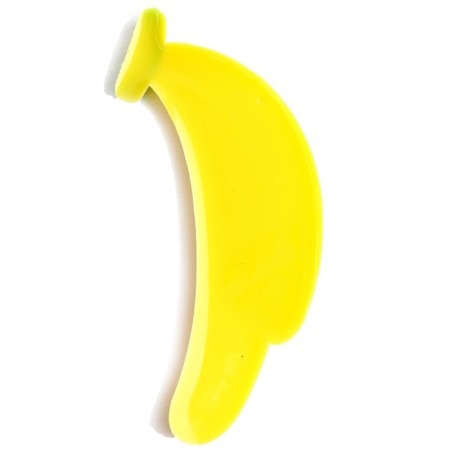 Decor silicone "Banans" set of 4 pcs., Size 1 pc. - 2.5 × 6.5 × 0.3 cm, glue pads-1
