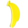 Decor silicone "Banans" set of 4 pcs., Size 1 pc. - 2.5 × 6.5 × 0.3 cm, glue pads