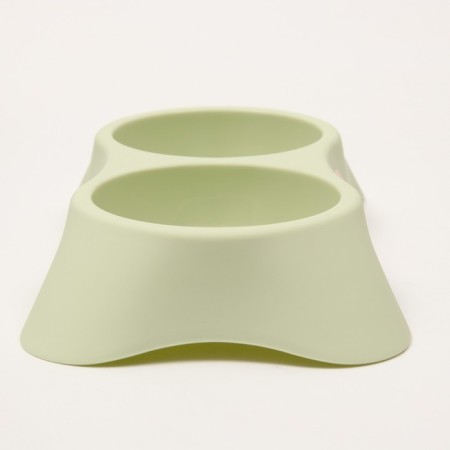 Double plastic bowl 2 x 250 ml, 28 x 16 x 5 cm, green-4