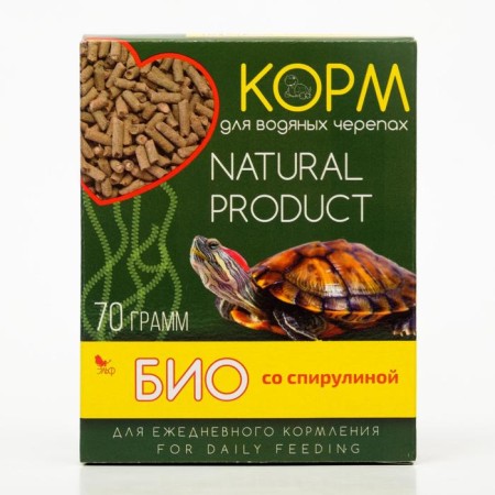 Feed for water turtles "bio" with spirulina, 70 g-2