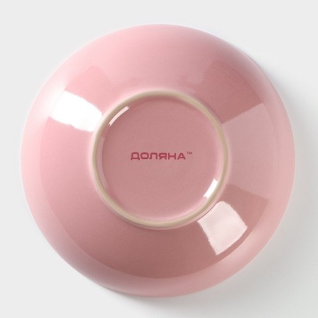 Bowl of ceramic shade "pastel", 700 ml, d = 18 cm, pink color-3