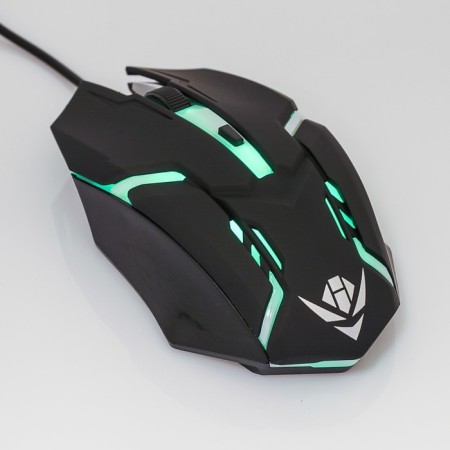 Mouse Nakatomi Mog-03U Gaming, Game, wired, 4 buttons, backlight, 1600 dpi, USB, black-6