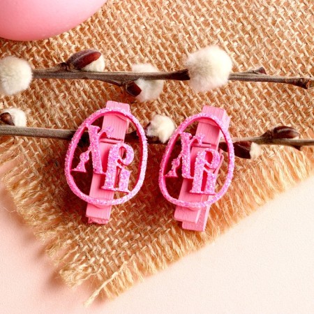 The conjunctions "XV" are pink, set of 6 pcs.-3
