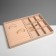 A decoration stand for 9 cells and 12 strips for rings, phlock, 35 × 24 × 3 cm, beige color