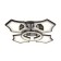 LED ceiling LED with Ambrella Light, Original, Fa576, 5XLED, 106 W, 7950LUM, 3000-6400K, Black Chromium color, transparent