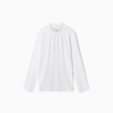 Turtleneck for girls, white color, height 128 cm
